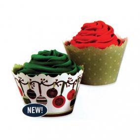 Christmas Reversible Cupcake Wraps - 12pcs - BA10232