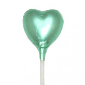 Mini Heart Lollipop Hygrangea Green - 10pcs - M12874/Hg