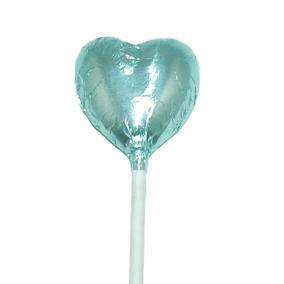 Mini Heart Lollipop Light Blue - 10pcs - M12874/Lb