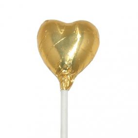 Mini Heart Lollipop Gold - 10pcs - M12874/G