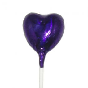 Mini Heart Lollipop Purple - 50pcs - M9693