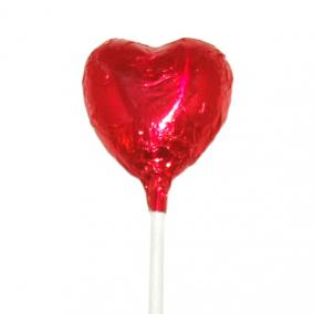 Mini Heart Lollipop Red - 50pcs -  M10010
