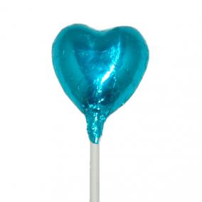 Mini Heart Lollipop Turquoise -  50pcs - M11230