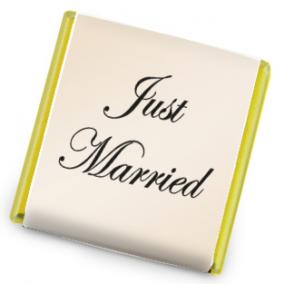 Just Married Neapolitans Gold Foil/Ivory Wrap - 100pcs - M12880